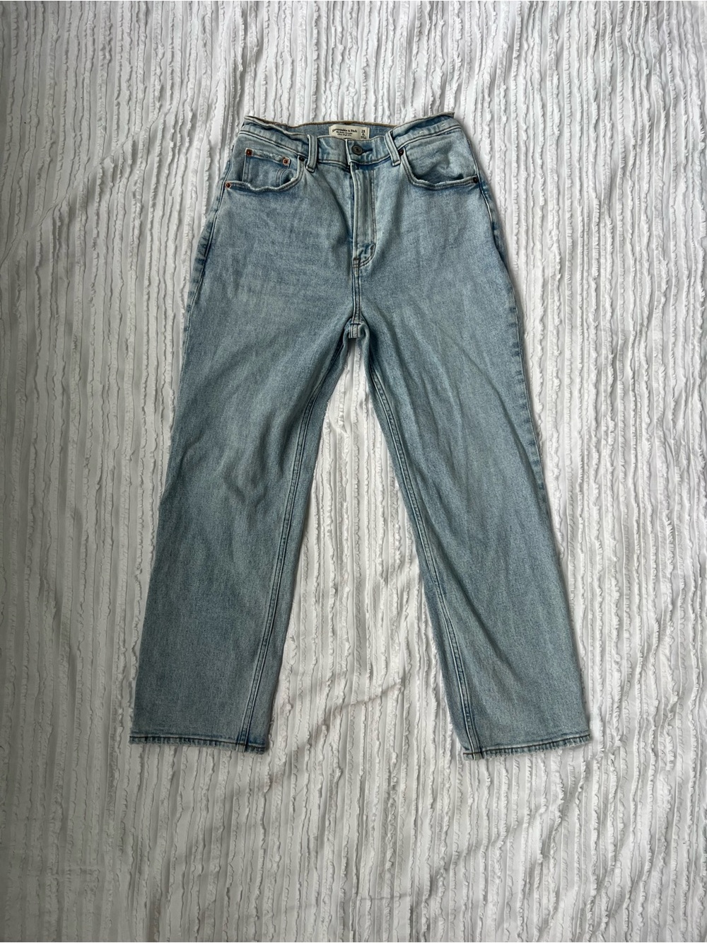 Abercrombie & Fitch Light Blue Straight-Leg Jeans